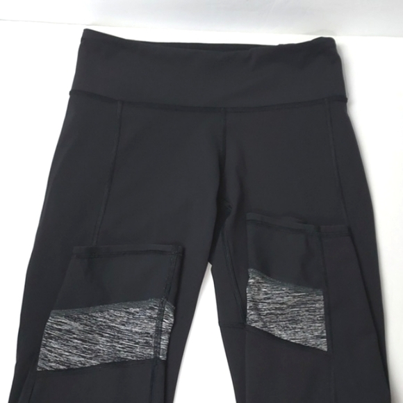 Lululemon If You're Lucky Crop Capri Leggings Black / Heathered Black Size 4 - Picture 12 of 16